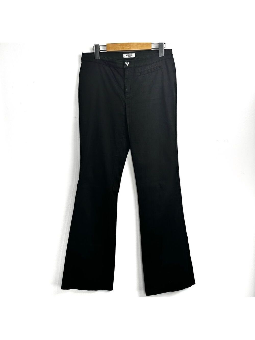 Vintage 90s Moschino Black Flare Pants Sz 10